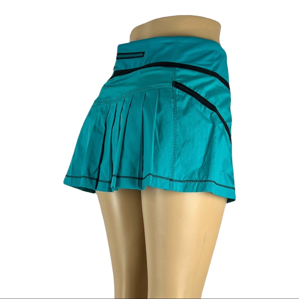 Lululemon Women 4 - 6 Skort Run Reflection Green Skort Tennis Gym Drawstring EUC - Picture 5 of 12